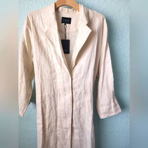 FRNCH PARIS 100% linen coat style dress new with tags